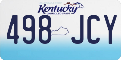 KY license plate 498JCY
