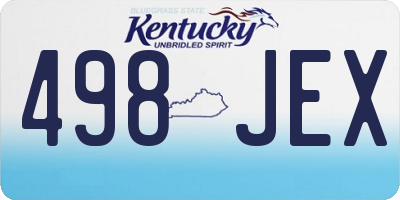 KY license plate 498JEX