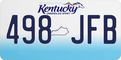 KY license plate 498JFB