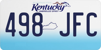 KY license plate 498JFC