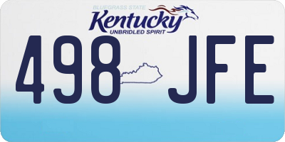 KY license plate 498JFE
