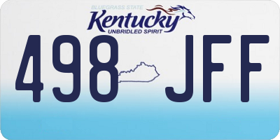 KY license plate 498JFF