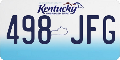 KY license plate 498JFG