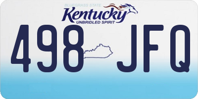 KY license plate 498JFQ