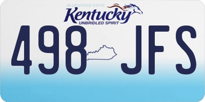 KY license plate 498JFS