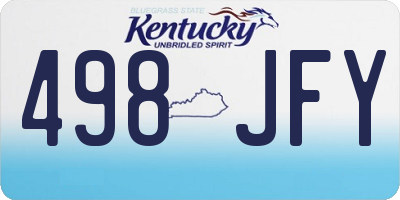 KY license plate 498JFY
