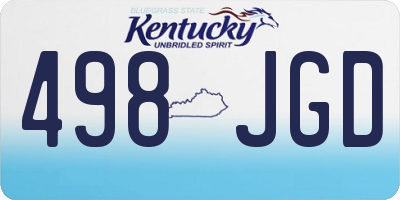 KY license plate 498JGD