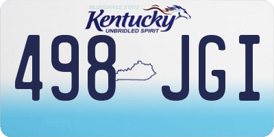 KY license plate 498JGI