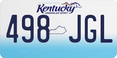 KY license plate 498JGL