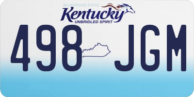 KY license plate 498JGM