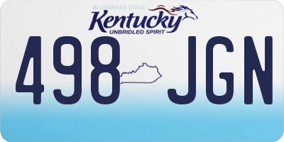 KY license plate 498JGN