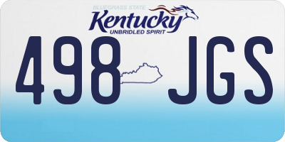 KY license plate 498JGS