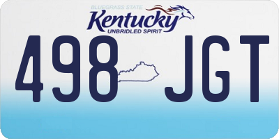 KY license plate 498JGT