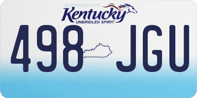 KY license plate 498JGU