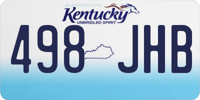 KY license plate 498JHB