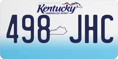 KY license plate 498JHC