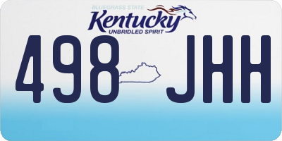 KY license plate 498JHH