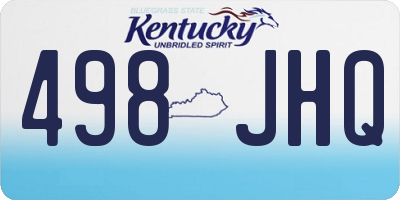 KY license plate 498JHQ