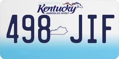 KY license plate 498JIF