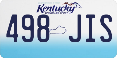 KY license plate 498JIS