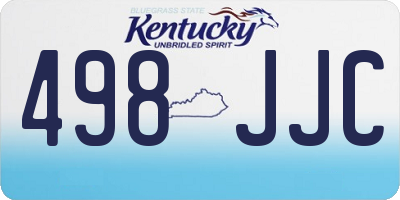 KY license plate 498JJC