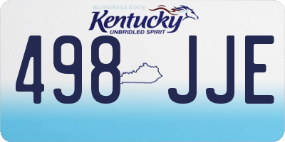KY license plate 498JJE