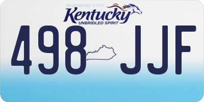 KY license plate 498JJF