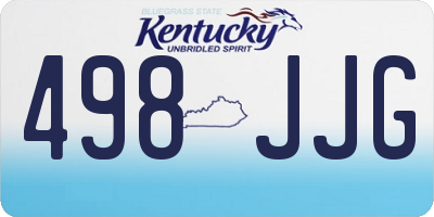 KY license plate 498JJG