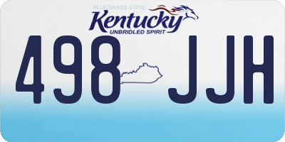 KY license plate 498JJH