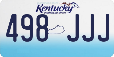 KY license plate 498JJJ
