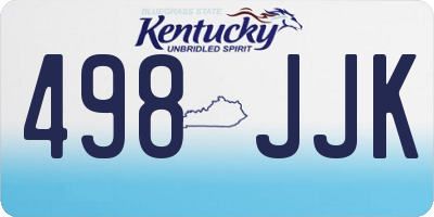 KY license plate 498JJK