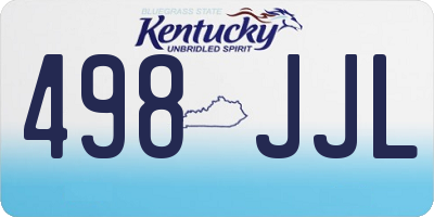 KY license plate 498JJL