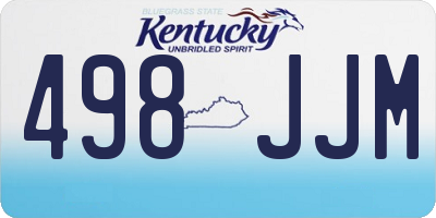 KY license plate 498JJM