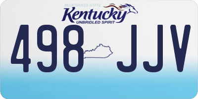 KY license plate 498JJV