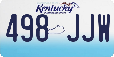 KY license plate 498JJW