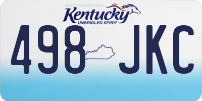 KY license plate 498JKC