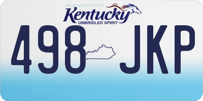 KY license plate 498JKP