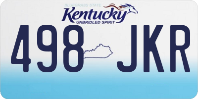 KY license plate 498JKR