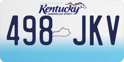 KY license plate 498JKV