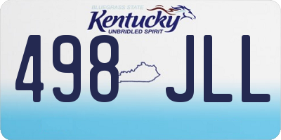 KY license plate 498JLL