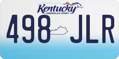 KY license plate 498JLR