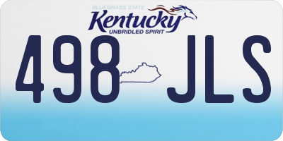 KY license plate 498JLS