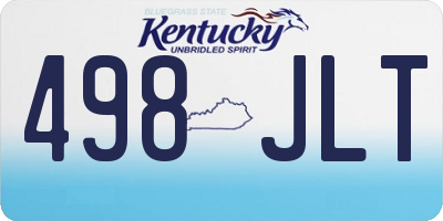 KY license plate 498JLT