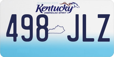 KY license plate 498JLZ