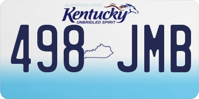 KY license plate 498JMB