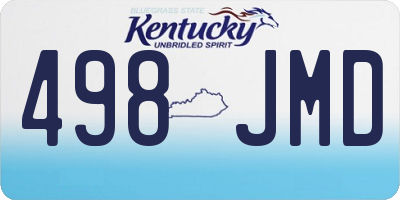 KY license plate 498JMD