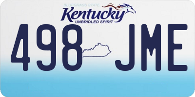 KY license plate 498JME