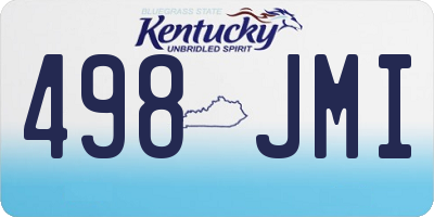 KY license plate 498JMI