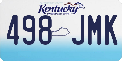KY license plate 498JMK