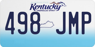 KY license plate 498JMP